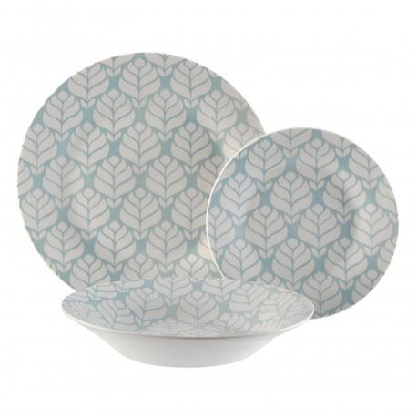 17261235 SERVIÇO 18PÇS FOLHAS ICE BLUE