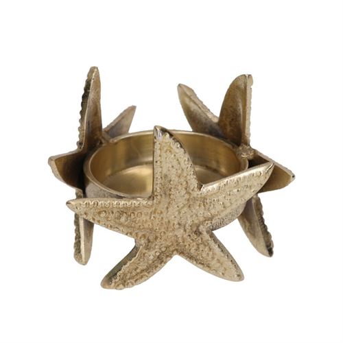 375328 PORTA VELA ESTRELA 6X6X7CM OURO
