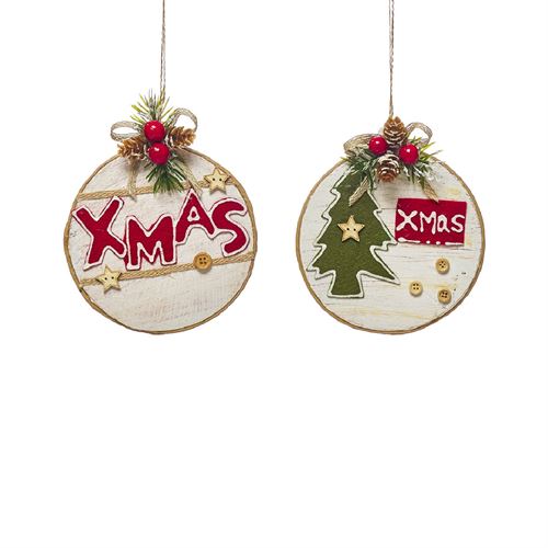 NATAL - PENDENTE X`MAS 12,5CM