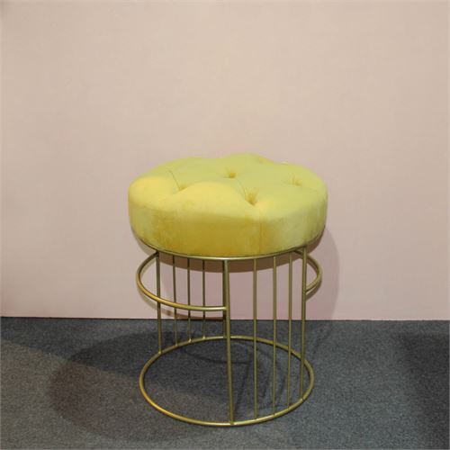 29803 PUFE LARRY CAPITONÊ AMARELO 50CM