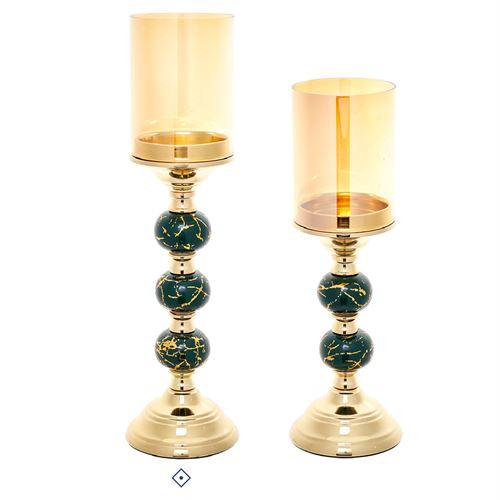 78920 CASTIÇAL DECORATIVO EM METAL E VIDRO C 11,50 L 11,50 A 41,50