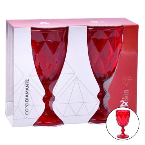 424916 COPO PE VERMELHO 250ML 424-91