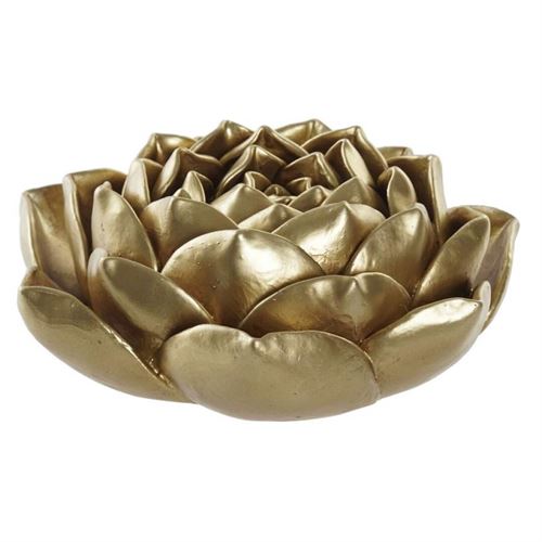 FD-196314 FLOR DOURADA RESINA 18x18,5x7,2CM