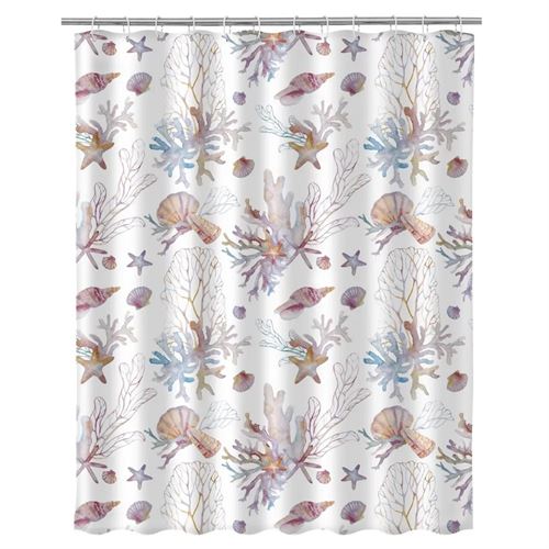 805528 CORTINA WC SEASHELLS POLIESTER 180X200CM