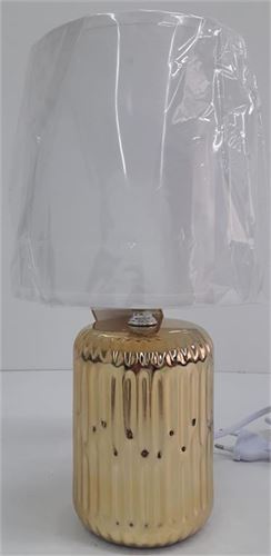 117530361 CANDEEIRO BASE CERAMICA DOURADA 33cm