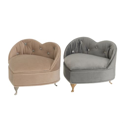 806501 CAIXA DE JOIAS 2/C MDF-VELUDO 17X15X13 CM