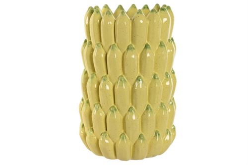 JR-212872 VASO DE CERÂMICA 25X25X38CM AMARELO BANANA