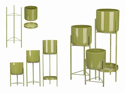 11992 CJ-3 VASOS PE VERDE 20X60CM