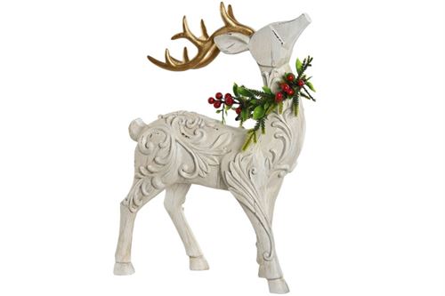 NV--214279 FIGURA RESINA 25,5X8,5X34 RENA BRANCO