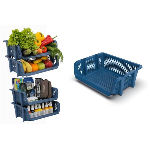 P231987957 CESTO Q-SHELF-AZUL EMPILHAVEL 39x30.5x13cm