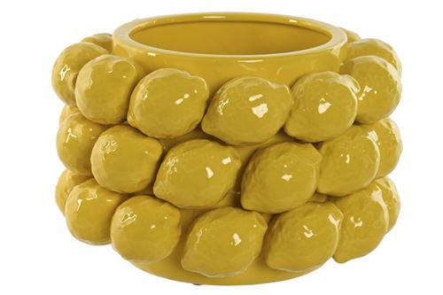 JR-212868 CENTRO DE MESA CERAMICA 28X28X20CM AMARELO