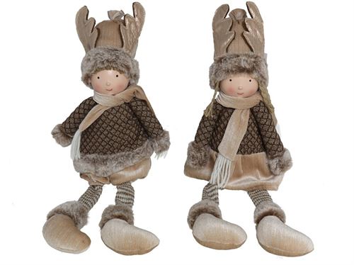 2866 BONECO NEVE BEGE ESCURO 2SRT 18X12X55CM