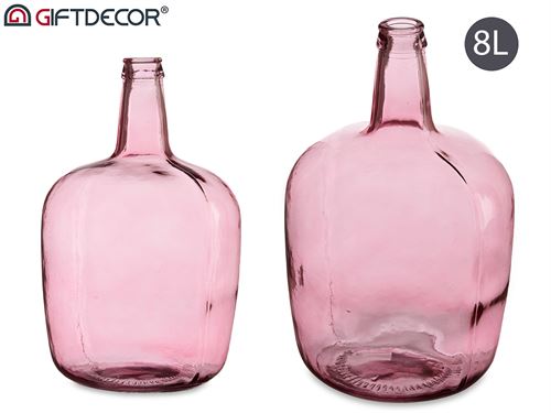 82211 GARRAFAO VIDRO 8L ROSA