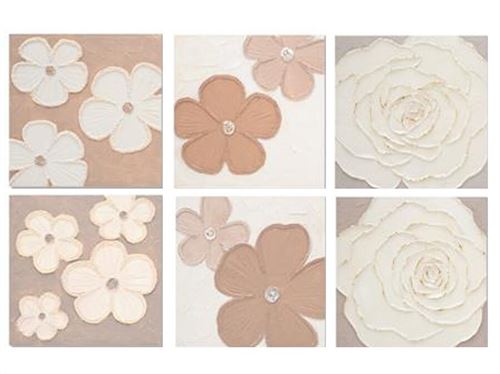 556765 TELA 100% PINTADA À MÃO HUEL 60X60X4CM 6 SORTIDAS