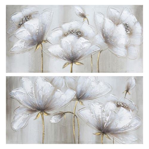 CU-187842 QUADRO LIENZO MDF 80X3X40 FLORES 2 SORT