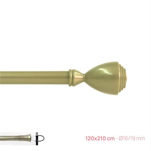 12749672 VARÃO CHAMPANHE P/CORTINADO 120-210CM Ø16/19MM 120012