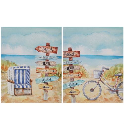 190426 PINTURA DE PRAIA LIVRE 40X50X1,8CM 2 SORTIDO.