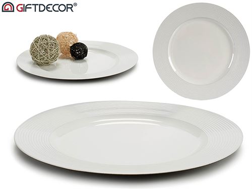 56405 PRATO MARCADOR BRANCO PLASTICO RD 32,5CM