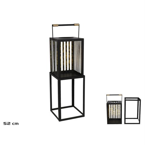 130842 LANTERNA DUPLA DE METAL 52CM