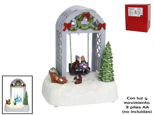 764445 DECORAÇÃO NATAL 6 LED 14X11X17.5CM
