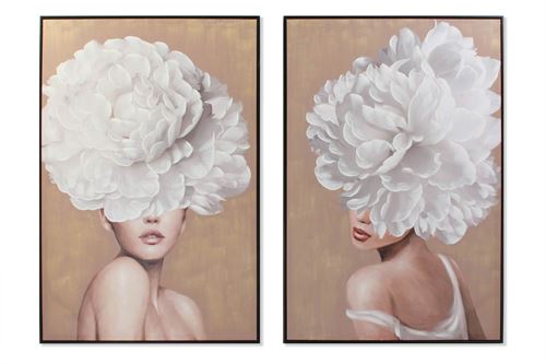 CU-189749 QUADRO TCD TELA 80X3,5X120 MULHER FLORES 2 SORT.
