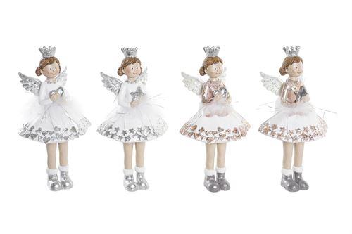 NV-198660 FIGURA RESINA 11X9X21 ANGEL 4 SORT.