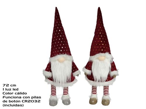 PAI NATAL 1LED VERMELHO 2SORT 26X20X72CM