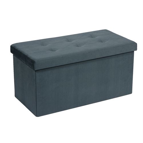 23401 BANQUETA VELUDO AZUL 76X38X38CM