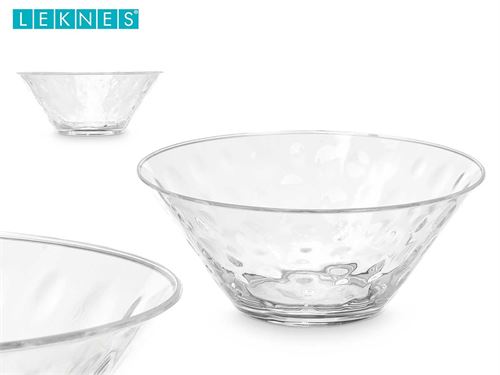 85823 TAÇA DE PLÁSTICO PONTOS 28CM TRANSPARENTE