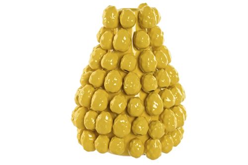 JR-212867 JARRO CERÁMICA 26X26X33CM AMARELO