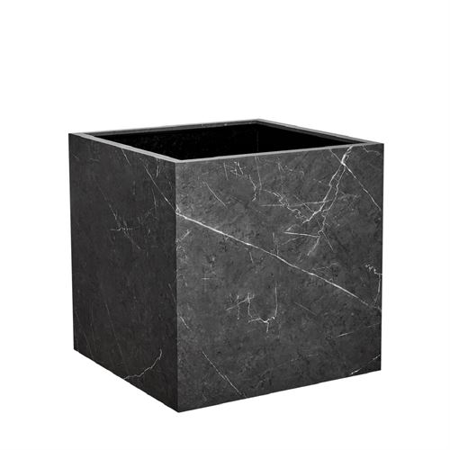 VASO CUBO BLACK MARMORE 50X50X50