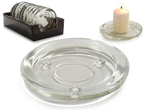 BASE VIDRO P/VELAS 10,7cm