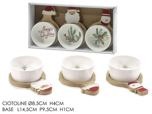 426807 TAÇA CERAMICA PARA APERITIVOS NATAL