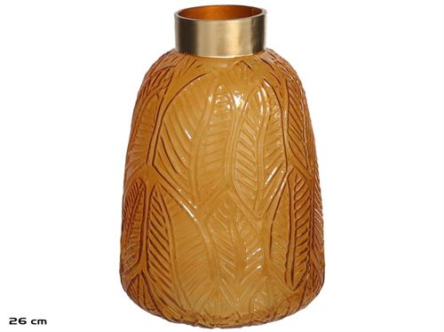 133287 JARRA VIDRO SAI LARANJA 26CM