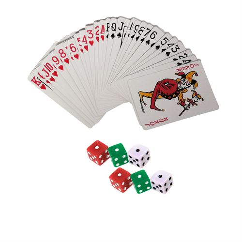 CONJUNTO CARTAS COM DADOS POKER 1453001