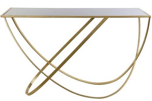 MB-186464 CONSOLA METAL CRISTAL 120X40X78 DOURADO