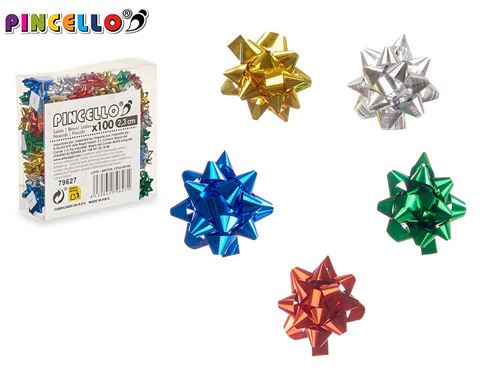 79627 CONJUNTO 100 LAÇOS BRILHANTES 2,3CM
