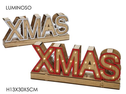 408223 LETRAS LUMINOSAS NATAL XMAS 2SORTIDOS