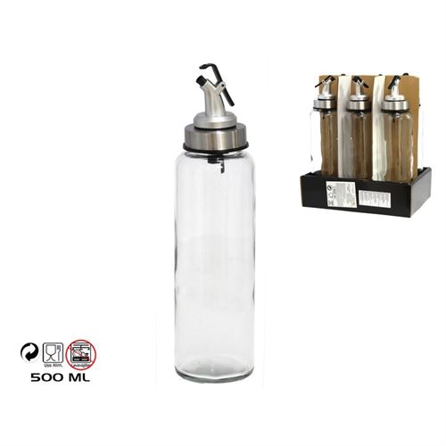 938013 GARRAFA VIDRO ZAEITE JASSMINE 500ML
