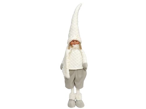 5034 MENINA GORRO BRANCO 25X12X78CM