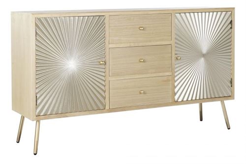MB-193430 APARADOR ABETO METAL 150X38X85 NATURAL