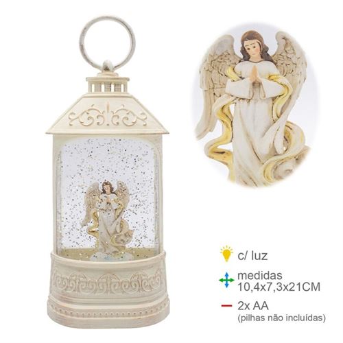 PR-78813 LANTERNA ANJO COM AGUA 10,4X7,3X21