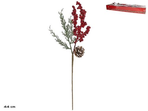 70247 HASTE FRUTAS VERMELHAS E ABACAXI 44CM