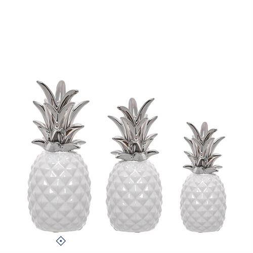 27059 ANANAS CERAMICA DECORATIVO 9X9X21