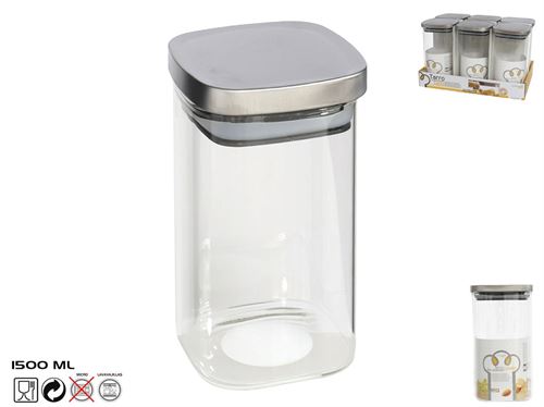 058900 FRASCO VIDRO TAMPA INOX 1500ML