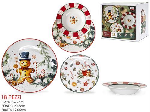 524386 SERVIÇO NATAL 18 PÇS GENGIBRE