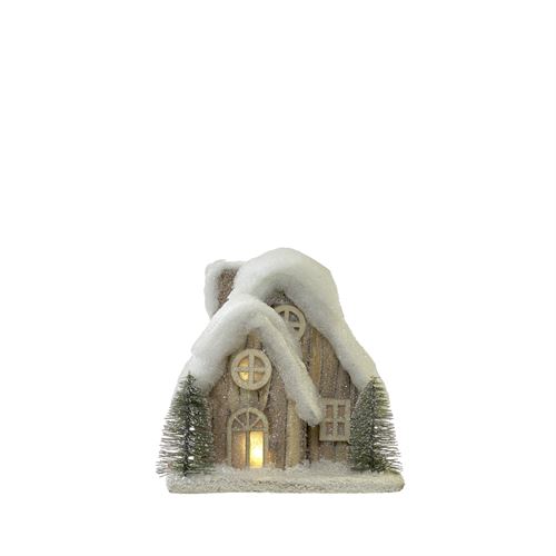 90129 CASA MADEIRA/CARTAO COM LEDS  C 17,50 L 14,00 A 17,50