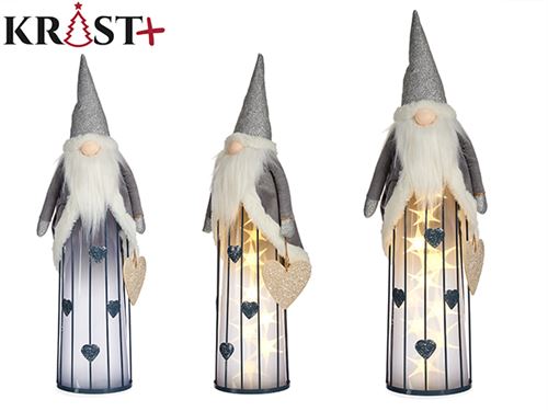 81515 BONECO PAI NATAL NATAL COM LED PRATA 54CM
