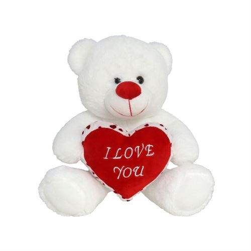 124735 URSO PELUCIA MYKE CORAÇAO I LOVE U 30CM