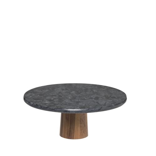 55393 PRATO MARMORE PRETO PÉ MADEIRA  C 25,00 L 25,00 A 10,00
